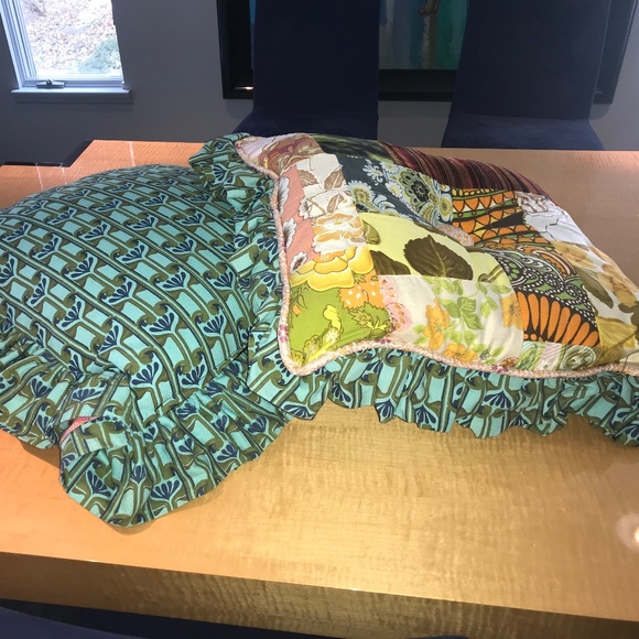 Retro Stylish Accent pillow, 2 sided turquoise - Picture 14 of 16